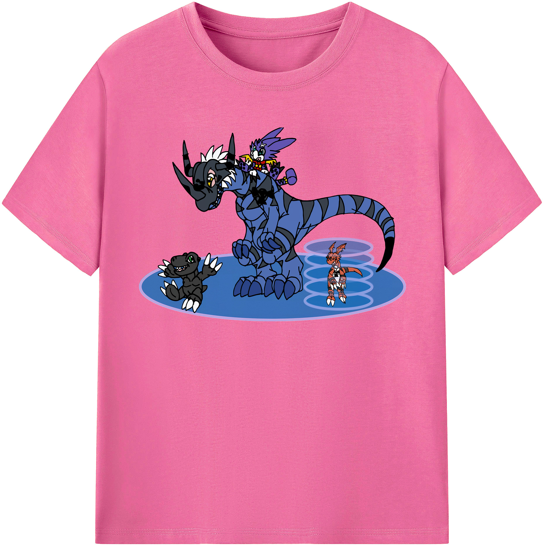 （画像用） Digimon デジタルモンスター/デジモン レディースカジュアルプリントTシャツ（綿100％）